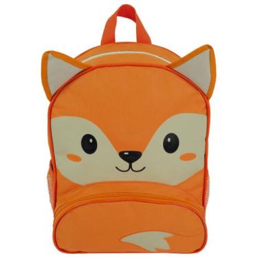 Imagem de Mochila Infantil Escolar Raposa Reforçada Confortável 12L DLui, Laranj
