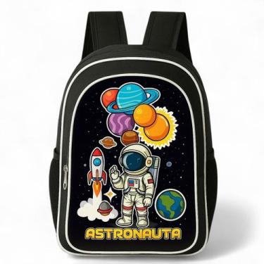 Imagem de Mochila Masculina Escolar Infantil de Costas Astronauta- Resistente - 