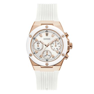 Imagem de Relógio GUESS feminino branco rose borracha GW0030L3