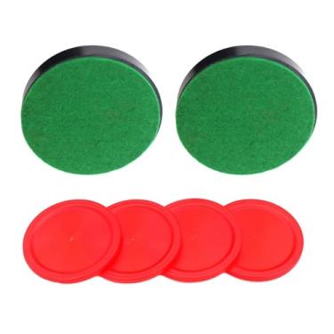 Imagem de Vaveren Empurradores de air hockey e discos de air hockey, pás de air hockey, atacante de air hockey de feltro, empurradores de alças de gol para mesas de, Azul escuro