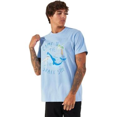 Imagem de Camiseta Colcci Shark P23 Azul Masculino-Masculino