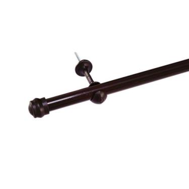Imagem de Varão De Cortina 1,50m Bastão Suporte Kit Completo 19mm - Feffo Cortin