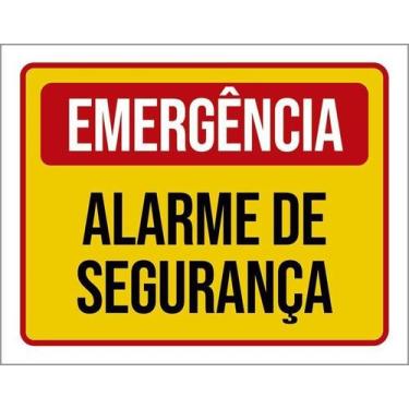 Imagem de Placa De Sinalização - Emergência Alarme Segurança 36X46 - Sinalizo