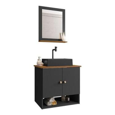 Imagem de Gabinete Banheiro Deli Torino Prt Torneira Valv Click Black - Loja Doc