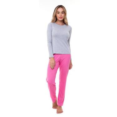Imagem de Pijama Longo Feminino E-Pijama By Sepie 5111/LS223 Poliviscose - Rosa 