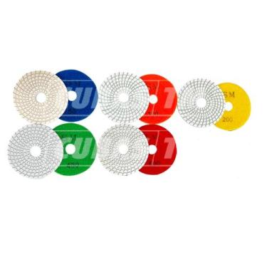 Imagem de Jogo 5 Lixas Diamantadas Brilho D'água Para Mármore Granito Porcelanat