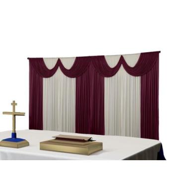 Imagem de Cortina Paris Malha Igreja Festas Eventos 8 metros - Dennis Confecções