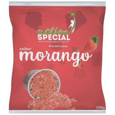 Imagem de Açúcar Special Saborizado p/ Pipoca Doce - Sabor Morango 200g - Popcor