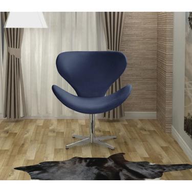 Imagem de Poltrona Isis Cadeira Giratória Pés de Metal Decoração, Sala, Escritório, Recepção