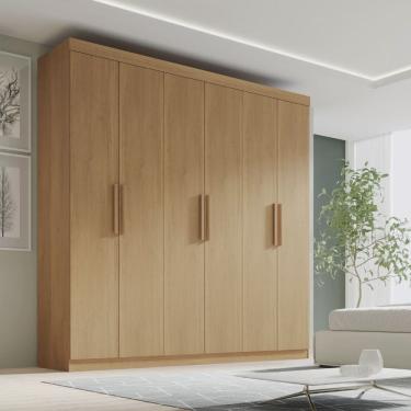 Imagem de Guarda-roupa mdf Fenix 06 Portas de Bater 06 Gavetas