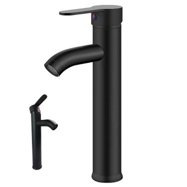 Imagem de Torneira Monocomando Banheiro Lavabo Pia Mesa Bancada Misturador Agua Fria Quente Aerador Restaurante Hotel Casa Lavanderia Elegante Resistente