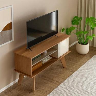 Imagem de Rack Tv 50" 2 Prateleiras Frank - ARTELY, Cinamomo/Off White