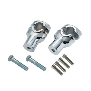Imagem de Elevadores de guidão de motocicleta O.D. 1,5" (38 mm) serve para 1'' 25 mm de diâmetro do grampo do guidão (cromado, 7,6 cm)
