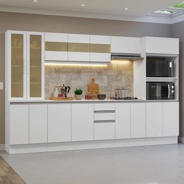 Imagem de Armário de Cozinha Completa 100% MDF 310 cm Branco Smart Madesa 03