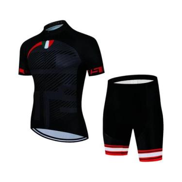 Imagem de Conjunto de Roupas de Ciclismo Masculina para Verão - Camisa e Calças 