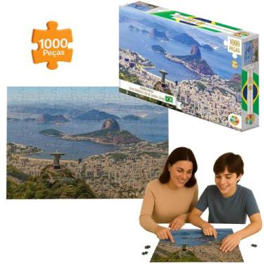 Imagem de Quebra Cabeça 1000pçs Rio Cristo Redentor Grande Pedaogico - GGB