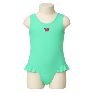 Imagem de Maiô Infantil Praia Natação Menina Com Proteção Solar Uv - Fofotinhos,