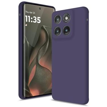 Imagem de Btstring Capa para Motorola Edge 2025, capa de silicone macio com proteção de câmera atualizada, capa fina à prova de choque com forro de microfibra antiarranhões, roxo profundo