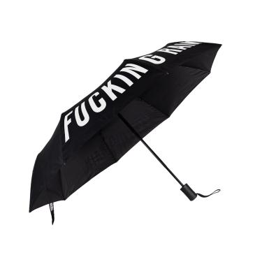 Imagem de FISURA - Guarda-chuva dobrável original f*cking rain". Mini guarda-chuva em preto e branco. Guarda-chuva feminino pequeno. Guarda-chuva dobrável automático. Guarda-chuva de viagem.
