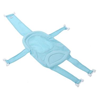 Imagem de Fydun Assento No Banho de bebê, Suporte de Banheira Banheira Assentos Malha Chuveiro (Azul claro)