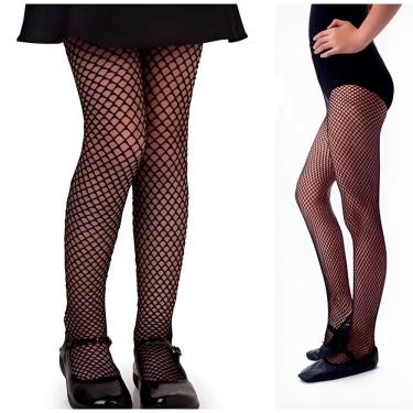 Imagem de Meia Calça Arrastão Preta Clássica Feminina Roupa