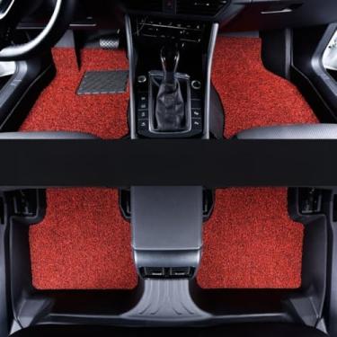Imagem de Tapete de pé de carro à prova d'água TPE Tapete de borracha de chenille compatível com Omoda 5 2023-2025 1,5/1,6T (TPE almofada de borracha laço de fio vermelho)