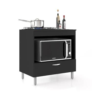 Imagem de Balcão para Cooktop 4 Bocas com 1 Porta Compact (PRETO)