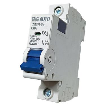 Imagem de Disjuntor Unipolar Classe C 6A Kit:5 Peças