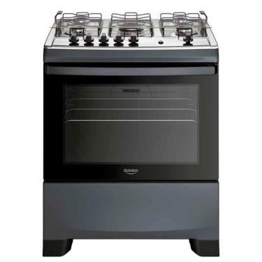 Imagem de Fogão De Piso 5 Bocas Supreme Titanium Dako Com Mesa Inox Forno 100 Litros Bivolt