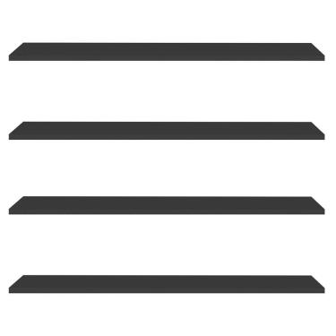 Imagem de Prateleira Flutuante De Quarto Infantil Kit 4 Suporte Invisível 68cm Yara Preto - Lumil