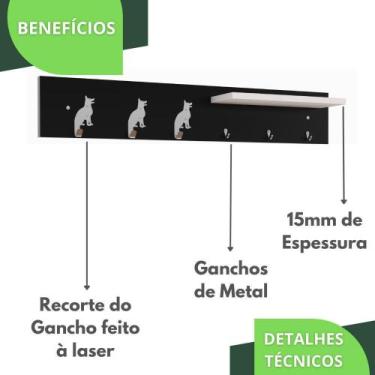 Imagem de Porta Chaves De Parede Porta Chaveiro Organizador P.B.C.C - Metalcromo