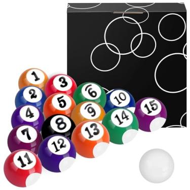 Imagem de Conjunto de mini bolas de bilhar de 2,5 cm/0,98 polegadas, 16 peças, mini bolas de bilhar para crianças, mini bolas de bilhar para crianças, adultos