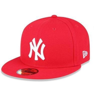 Imagem de Boné New York Yankees 5950 White on Scarlet Fechado - New Er-Unissex