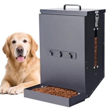 Imagem de MUDUOBAN Alimentador para cães com dispensador automático de alimentos de 7,7 kg, alimentador de gaiola para animais de estimação de raças grandes, coelho, galinha, cachorrinho, furão, chinchila