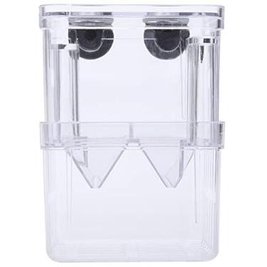 Imagem de Caixa de Isolamento Criação Peixes Multifuncional Incubadora para Acessório Aquário Ferramenta Juvenis Protege contra Ataque Adultos Melhora a Taxa Sobrevivência