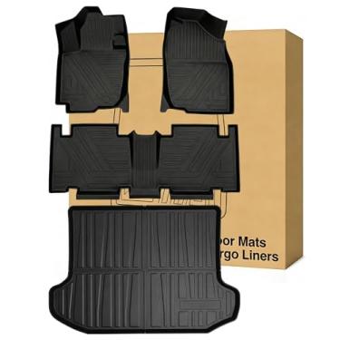 Imagem de Tapetes e forros de carga RAV4 compatíveis com Toyota RAV-4 2006-2012, proteção para todos os climas, impermeável, durável, antiderrapante, inodoro, personalizado, conjunto de forro de bandeja de