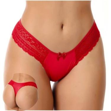 Imagem de Kit com 5 Calcinhas tanga Maravilha fio com laterais de renda , M, Var