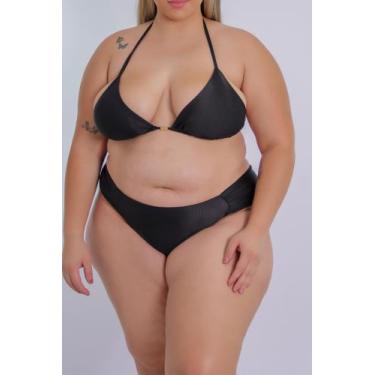 Imagem de Biquini plus size top cortininha calcinha asa delta - LALI BEACHWEAR, 