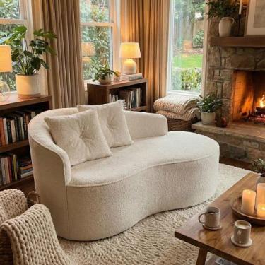 Imagem de Sofá Orgânico Curvo Feijão Amore Confortável Sala Estúdio Bouclê - Mon