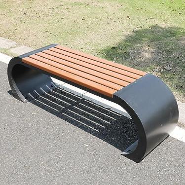 Imagem de Bancos de costas nuas para interior, banco de metal parque, banco de jardim de pátio, cadeira de namoradeira de varanda, namoradeira para quintal para decoração externa para todos os climas móveis de