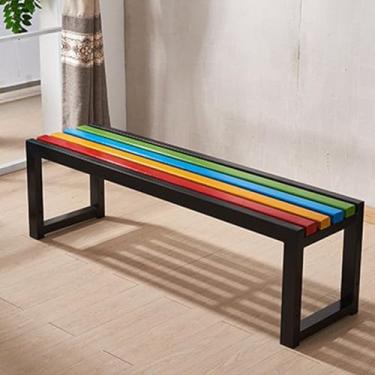 Imagem de Bancos de jardim para ambientes externos, banco de parque, banco de metal ao ar livre, cadeiras de jardim para ambientes externos, banco de metal ao ar livre, banco branco para exterior, 120 * 40 * 45