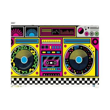 Imagem de Banners Coloridos De Festa Retrô, Sistema De Som Vintage, Estilo Graff