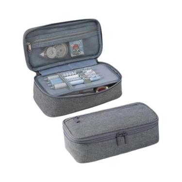 Imagem de Estojo De Papelaria De Grande Capacidade Em Tecido Oxford De Dupla Cam