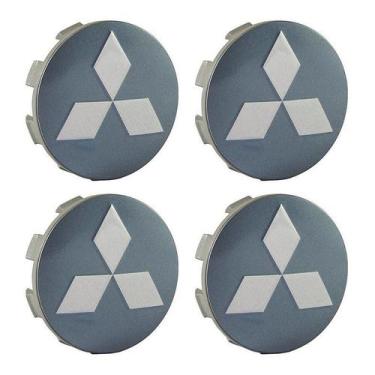 Imagem de Jogo Calota Roda Mitsubishi Triton L200 Tr4 Prata Lisa 55mm - DCAPS