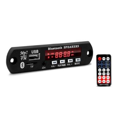 Imagem de Placa Decodificadora Mp3 Player Para Caixa Ativa Usb Sd Bluetooth Radi