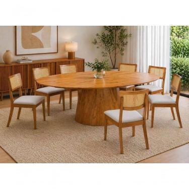 Imagem de Sala De Jantar Maciça 8 Cadeiras 2,0m - Londres -imperial