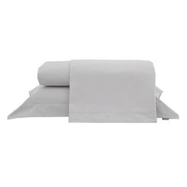 Imagem de Jogo de Lençol Colors Nuvem 200 Fios - King Size - Westwing, Cinza