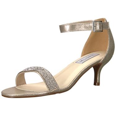 Imagem de Touch Ups Sandália feminina Isadora com salto, Champanhe, 8