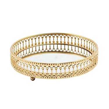 Imagem de DYNWAVE Bandeja de bijuterias, bandeja de cômoda, bandeja de maquiagem organizadora bandeja decorativa para de de mesa bancada, S