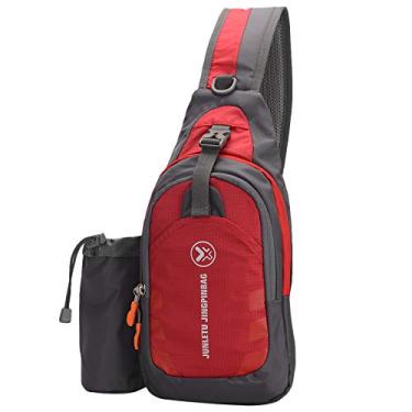 Imagem de HUIOP Homens Mulheres Sling Backpack Chest Crossbody Bolsa Ombro Bolsa Travel Sports Gym Daypack,bolsa no peito
